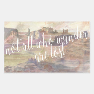 Pegatina Rectangular Tipografía de aventura IV