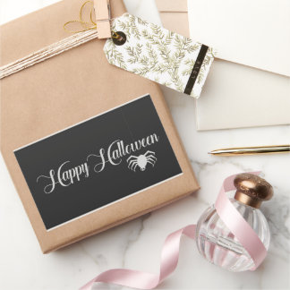 Pegatina Rectangular Tipografía feliz de Halloween