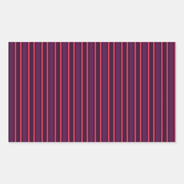 Pegatina Rectangular Tiras de ciruelas y caramelos rojos (Anverso)