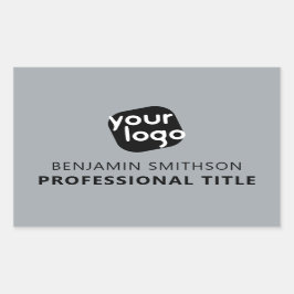Pegatina Rectangular Título de nombre de color personalizado Añadir aqu