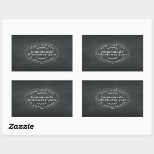 Pegatina Rectangular Tiza de Pizarra para Conservas de Mermelada Casera