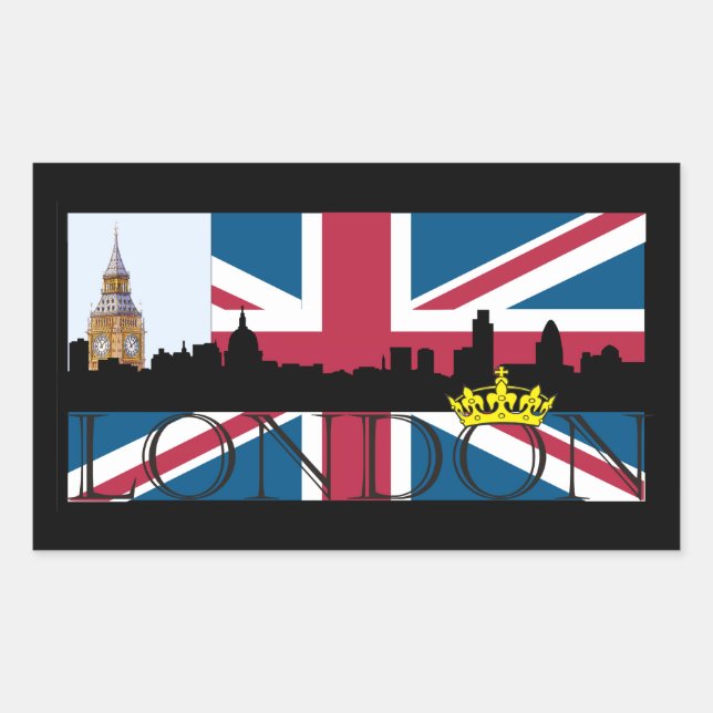 Pegatina Rectangular Todo eso es Londres (Anverso)