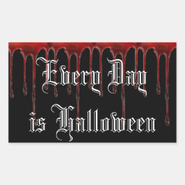 Pegatina Rectangular Todos los días es Halloween