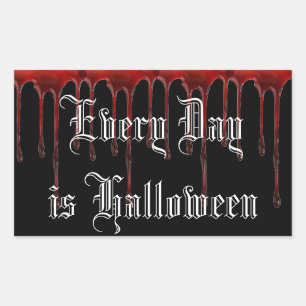 Pegatina Rectangular Todos los días es Halloween
