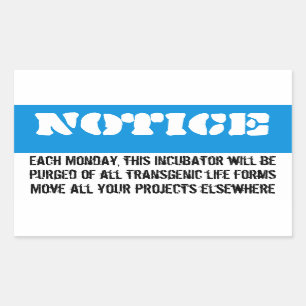 Pegatina Rectangular Todos los lunes se limpia esta nevera