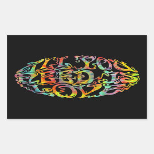 Pegatina Rectangular Todos necesitan el amor III