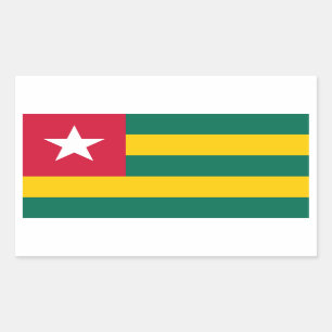 Pegatina Rectangular Togo/bandera togolesa