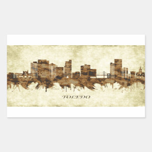 Pegatina Rectangular Toledo Ohio City