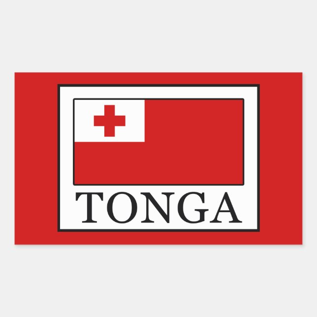 Pegatina Rectangular Tonga (Anverso)