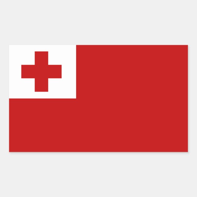 Pegatina Rectangular Tonga (Anverso)