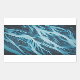 Pegatina Rectangular Topografía neozelandesa de arriba