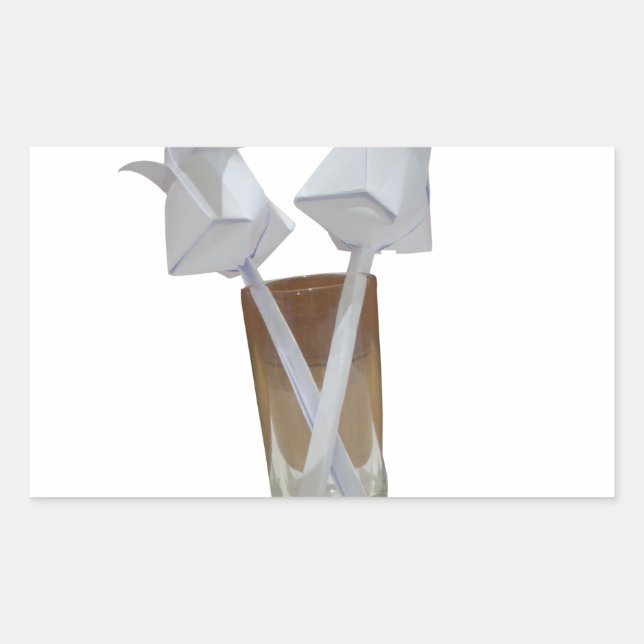 Pegatina Rectangular Toque de romance: Un El día de San Valentín pacífi (Anverso)