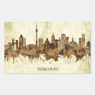 Pegatina Rectangular Toronto Canada Cityscape