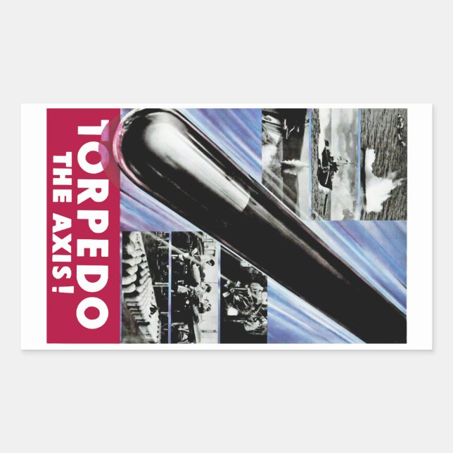 Pegatina Rectangular Torpedo El Eje (Anverso)