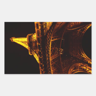Pegatina Rectangular torre de eiffel