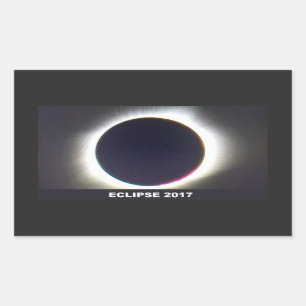 Pegatina Rectangular Total de Pegatinas del eclipse solar 2017