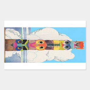 Pegatina Rectangular Tótem de los años 1920