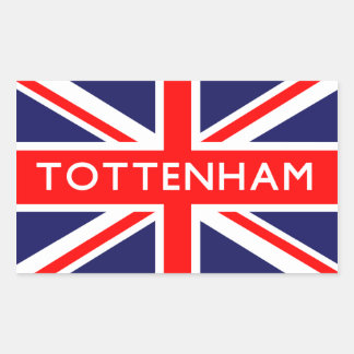 Pegatina Rectangular Tottenham : Bandera británica