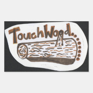 Pegatina Rectangular Touch Wood