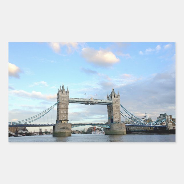 Pegatina Rectangular Tower Bridge-London (Anverso)