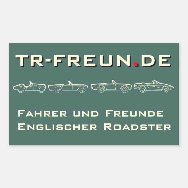 Pegatina Rectangular TR-amigos de pegatinas rectangulares (Anverso)