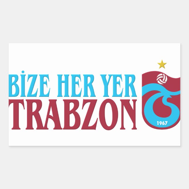 Pegatina Rectangular Trabzonspor (Anverso)