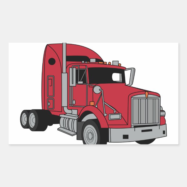 Pegatina Rectangular Tractor Kenworth (Anverso)