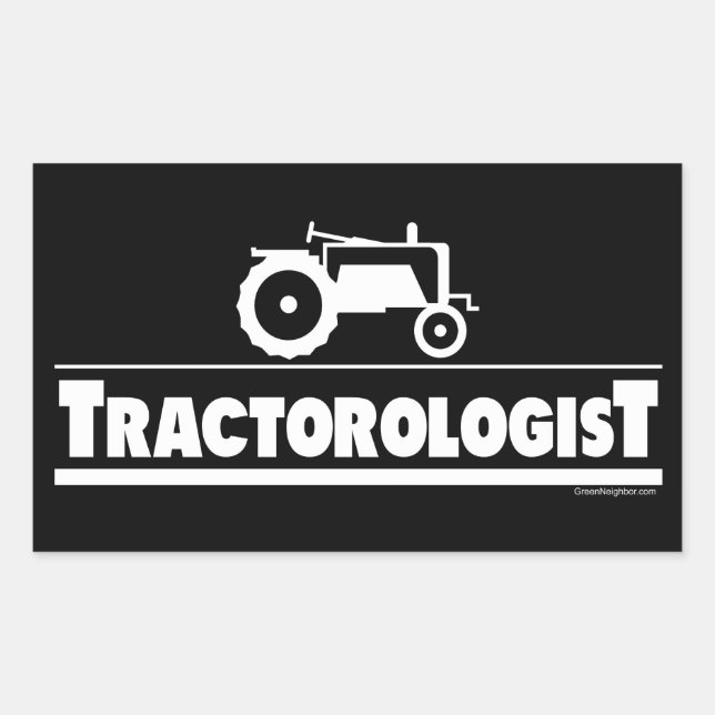 Pegatina Rectangular Tractorólogo (Anverso)