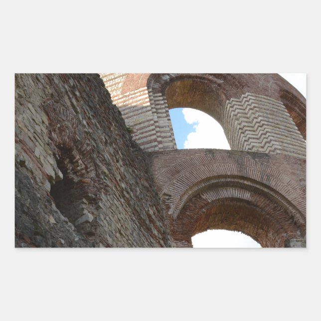 Pegatina Rectangular Traidor de baños imperiales romano (Anverso)