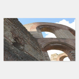 Pegatina Rectangular Traidor de baños imperiales romano