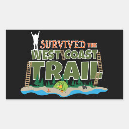 Pegatina Rectangular Trail de la costa oeste, sobreviví al sendero de l