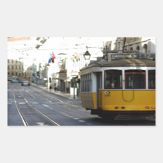 Pegatina Rectangular Tram 28, Lisbon, Portugal