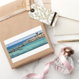 Pegatina Rectangular Tranquilo océano de Bermudas