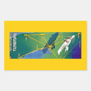 Pegatina Rectangular Transadriatica Navigazione Aerea