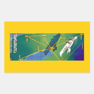 Pegatina Rectangular Transadriatica Navigazione Aerea