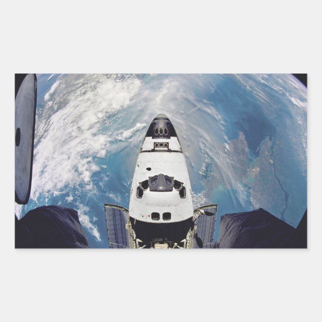 Pegatina Rectangular Transbordador espacial (Anverso)