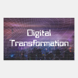 Pegatina Rectangular Transformación digital para empresas