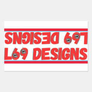 pegatina rectangular transparente "diseños LOGO L6