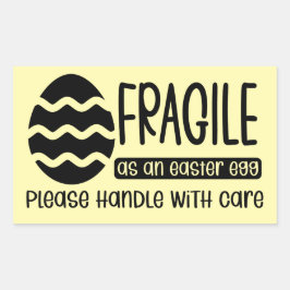 Pegatina Rectangular Tratar con cuidado Tema de Pascua Pequeña Empresa