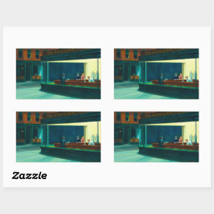Pegatina Rectangular Trazos nocturnos, 1942 por Edward Hopper