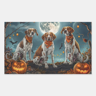 Pegatina Rectangular Treeing Walker Halloween Spooky