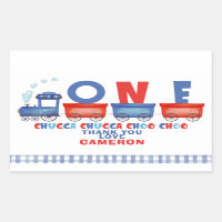 Tren Chugga Chugga Azul Rojo Primer cumpleaños