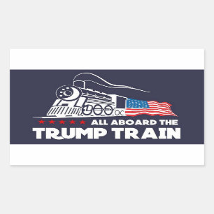 Pegatina Rectangular Tren de Trump