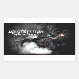 Pegatina Rectangular Tren de vapor