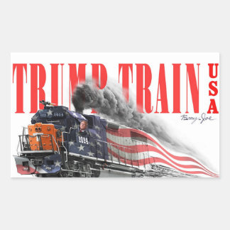 Pegatina Rectangular Tren Trump 2024