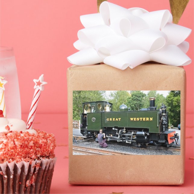 PEGATINA RECTANGULAR TRENES DE VAPOR (Fiesta)