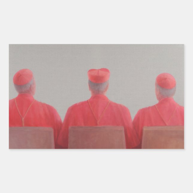 Pegatina Rectangular Tres cardenales II 2012 (Anverso)