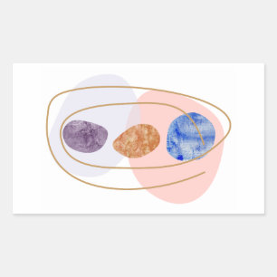 Pegatina Rectangular Tres piedras