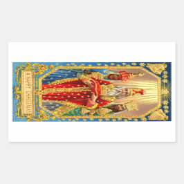 PEGATINA RECTANGULAR TRES REYES