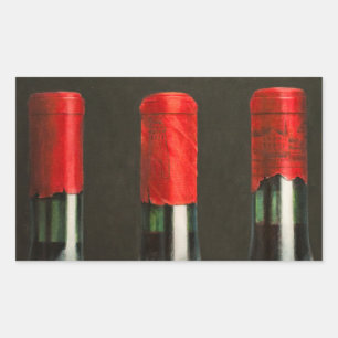Pegatina Rectangular Tres Vinos 2010